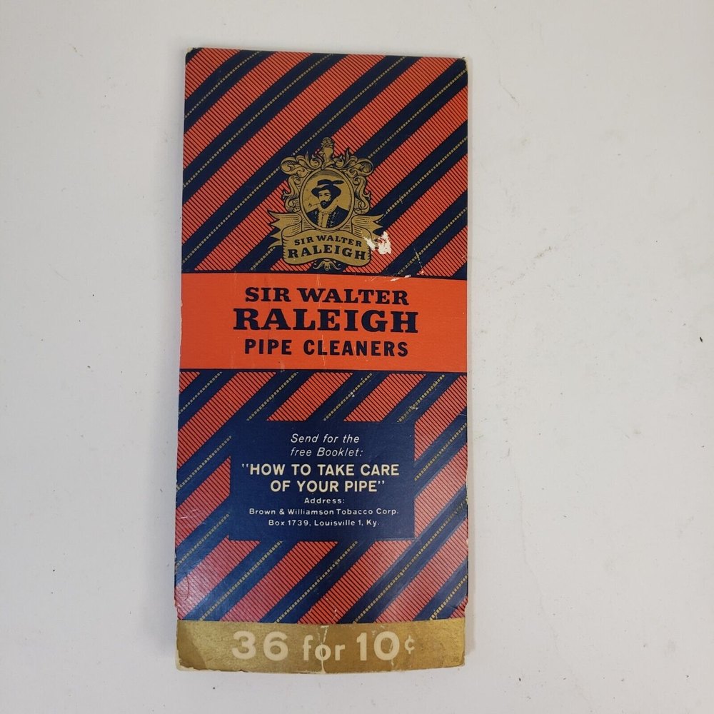 Vintage Sir Walter Raleigh Pipe Cleaners in Package Brown & Williamson Tobacco